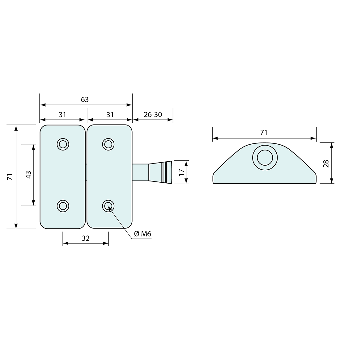 Pull Latch Safety Gate Stainless Steel 71mm