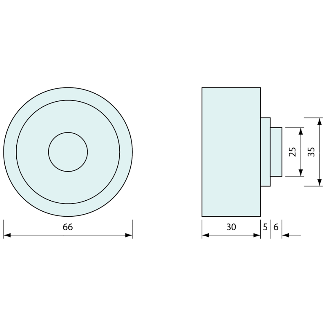 Heavy Duty Wheel and Axle Assembly 66mm
