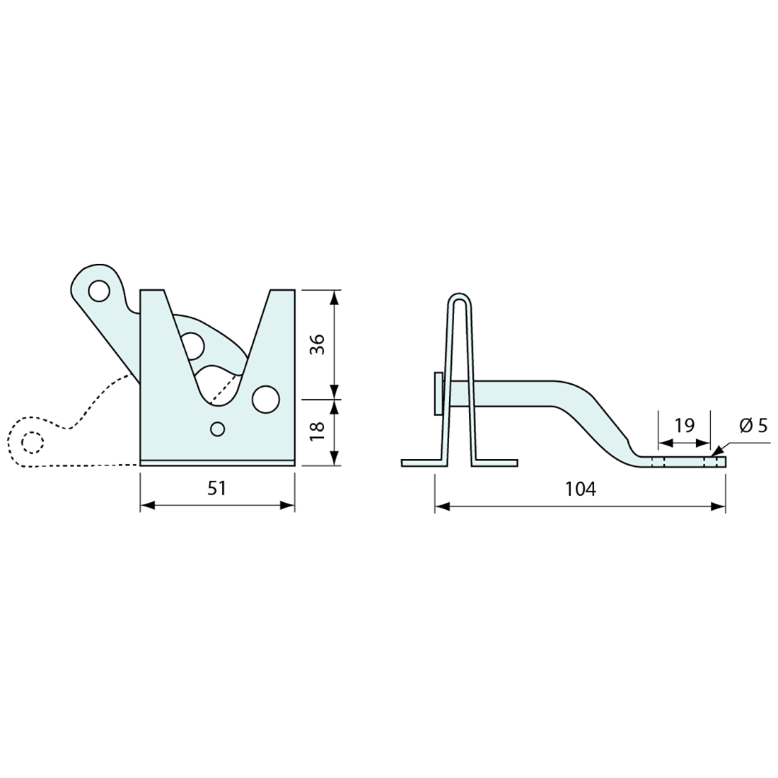 Snap Gate Latch Zinc Plated 104mm