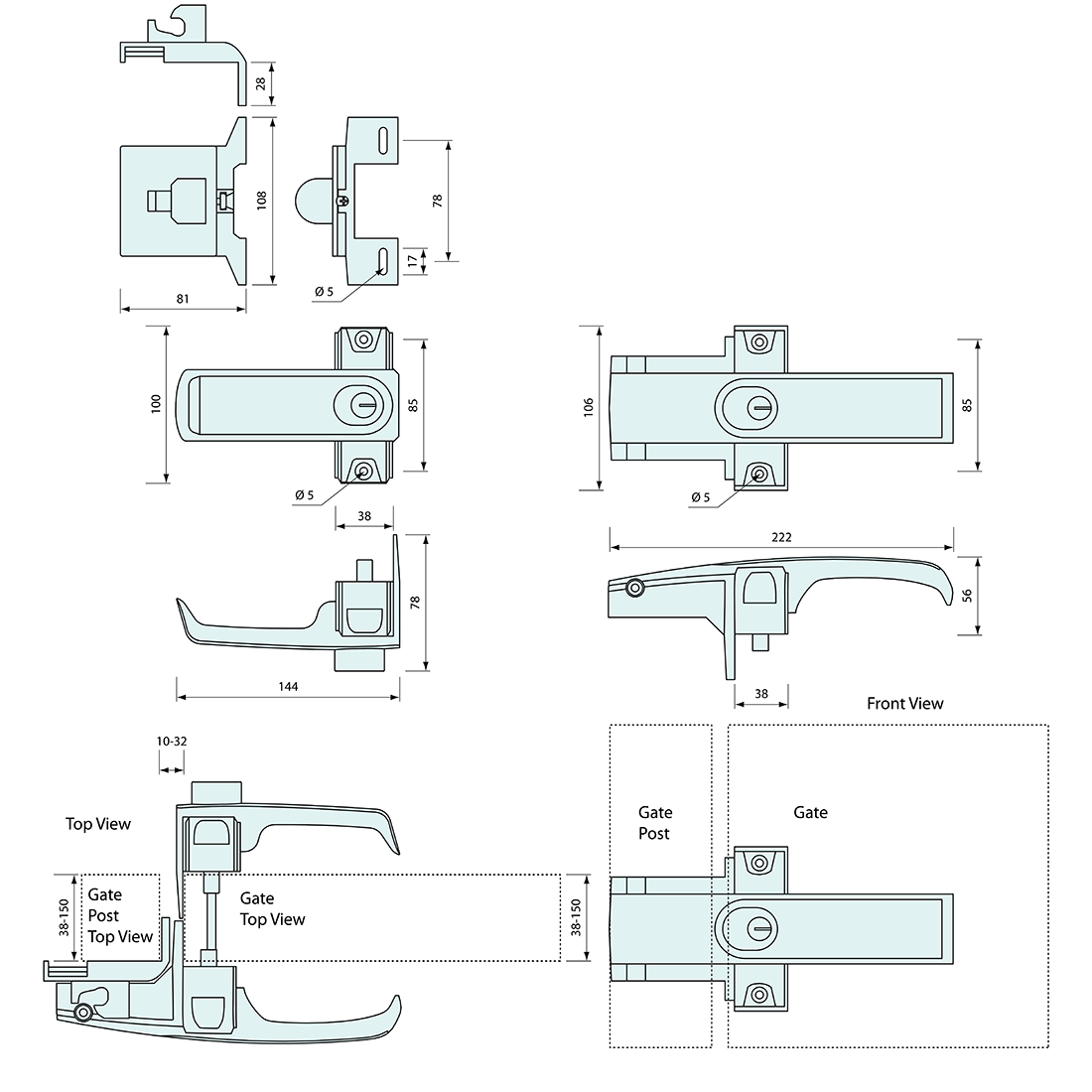 Gate Lock Magnetic