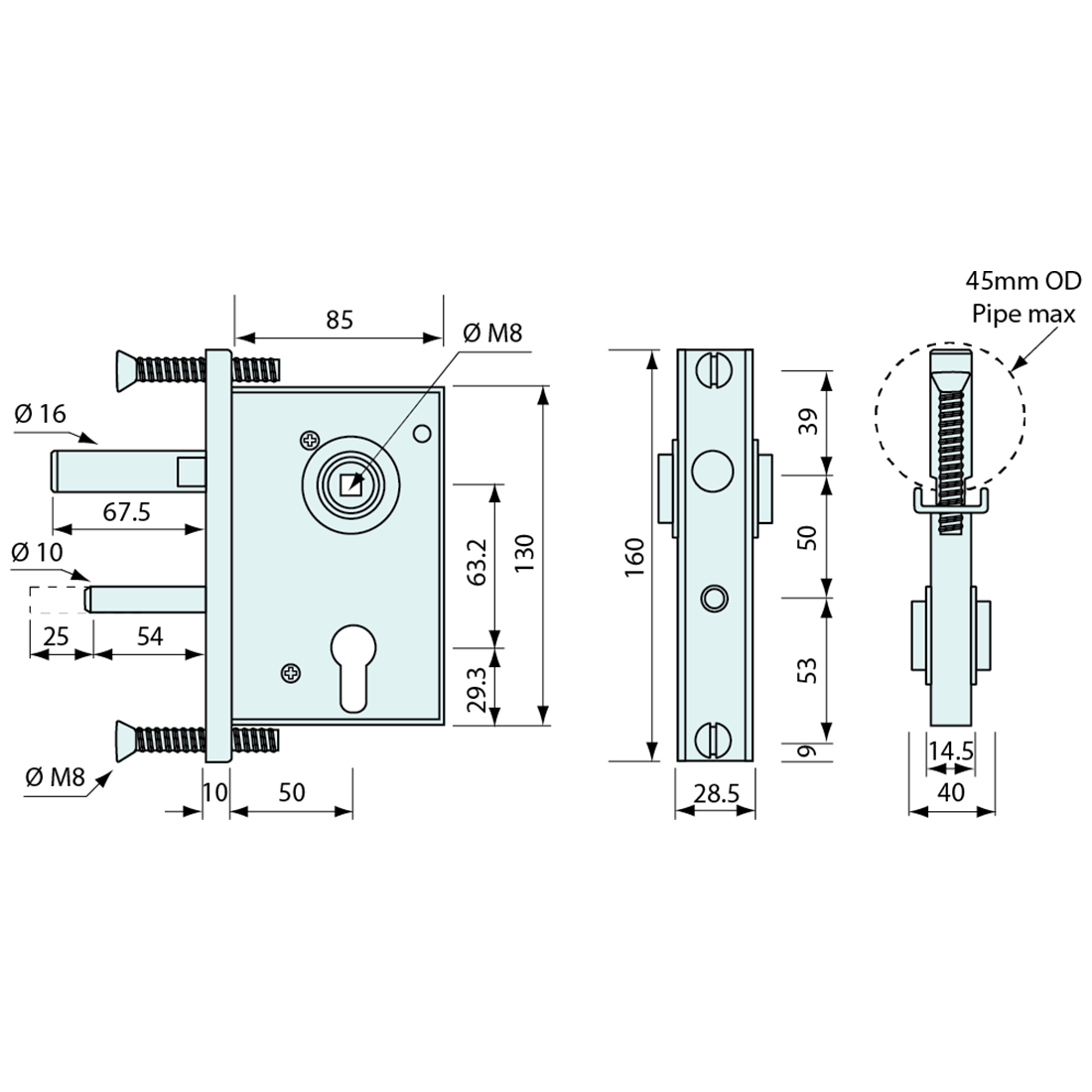 Pipe Lock 160mm