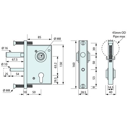 Pipe Lock 160mm
