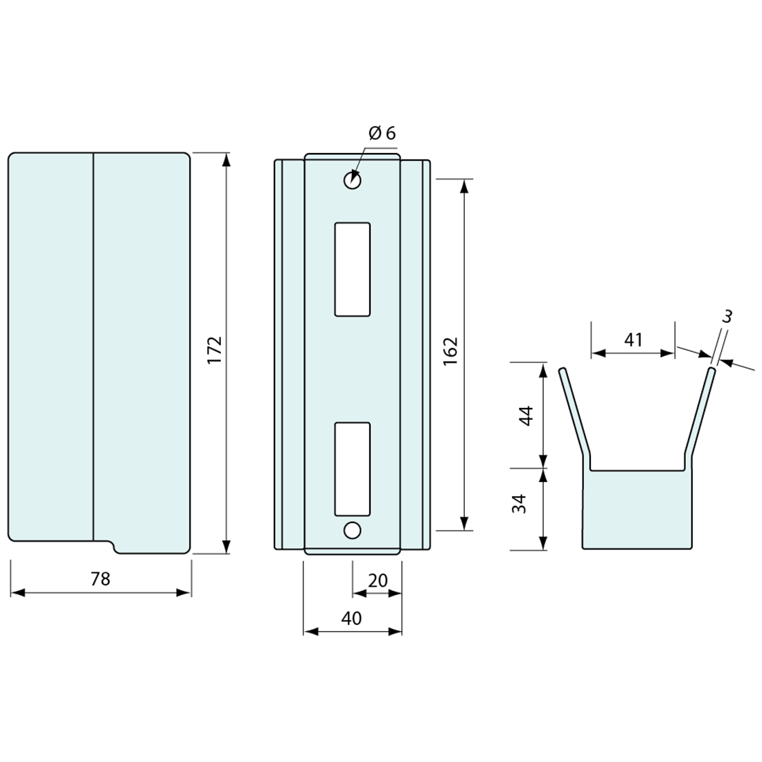 Cast Box Strike Strike Box Plain Steel 172mm – Gate Gear