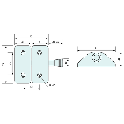 Pull Latch Safety Gate Stainless Steel 71mm