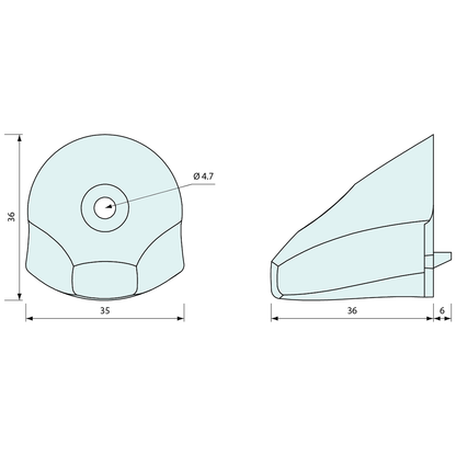 Hinge Cap For 86mm Spring Hinge