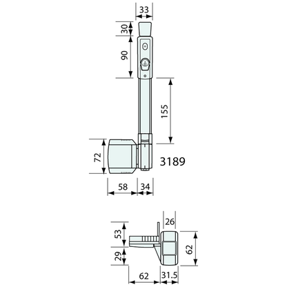 Pool Latch Black 515mm