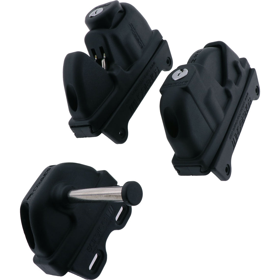 Slam Gate Latch Ext and Int Keylock Black 146mm