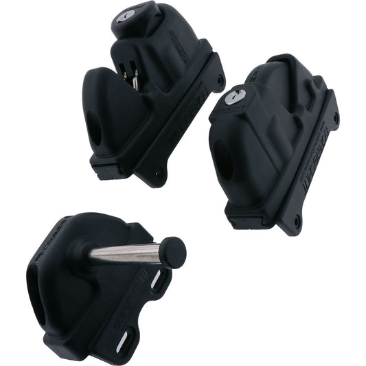 Slam Gate Latch Ext and Int Keylock Black 146mm