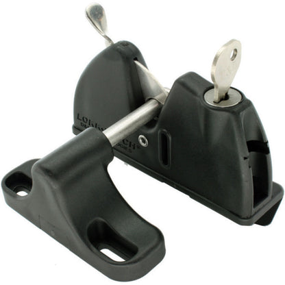 Snap Gate Latch Ext Key Locking Black 103mm