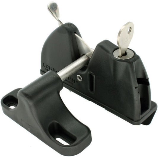 Snap Gate Latch Ext Key Locking Black 103mm