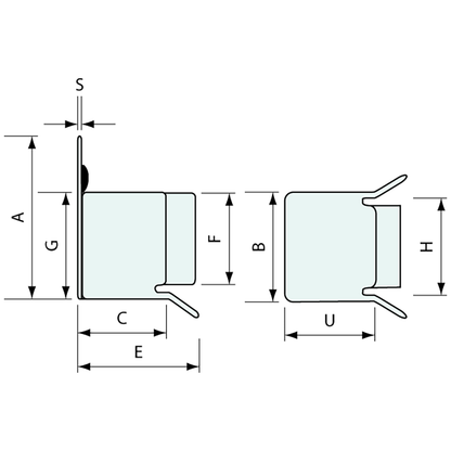 Gate Wheel Stop Zinc 130x102mm