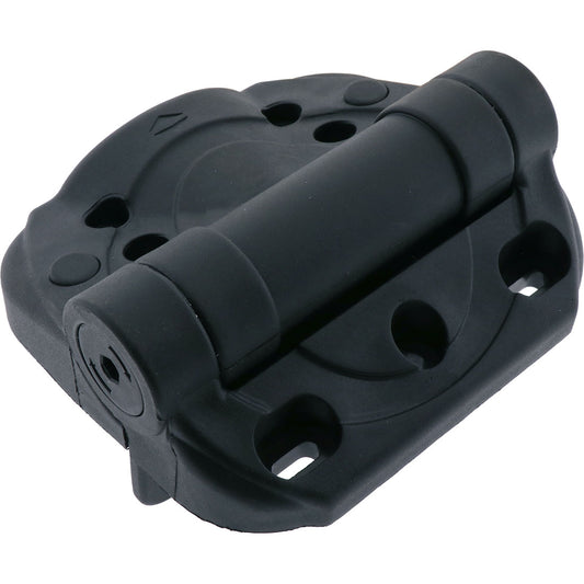 Self Aligning Spring Hinge Nylon Black 2 Leg 136mm