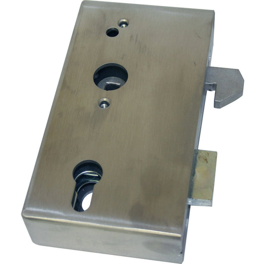 Sliding Door Hook Latch Zinc With Plain Steel Case 173mm - Gate Gear