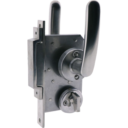 Sliding Door Latch Key Locking Stainless Steel 140mm - Gate Gear